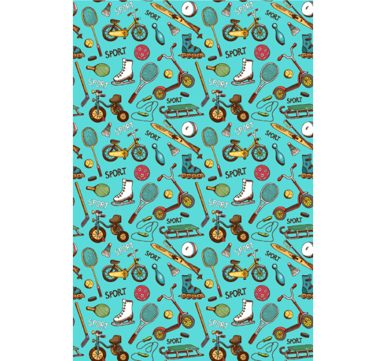 Sporto piktogramos paauglių miegamojo tapetai - „Tenstickers“