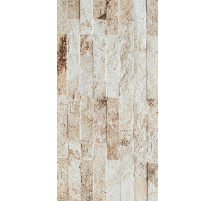 Plytų raštas blaivių tonų medžio efekto tapetai - „Tenstickers“