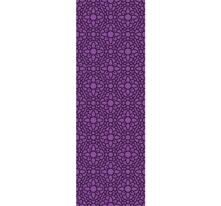 Geometrinis gėlių raštas gėlių rašto tapetas - „Tenstickers“