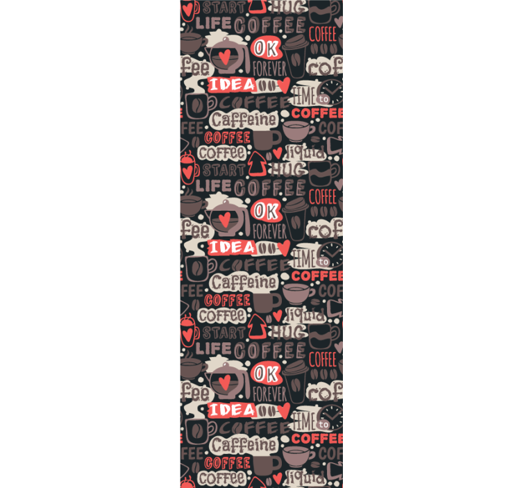 Tipografiniai kavos raštai modernūs tapetai - „Tenstickers“