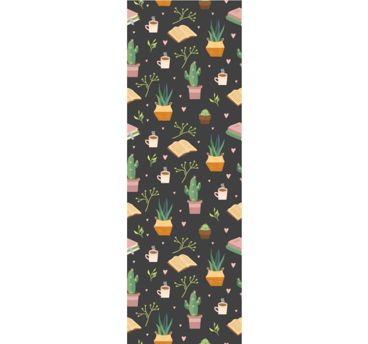 Kaktusų jaukumo raštas gamtos sienos tapetas - „Tenstickers“