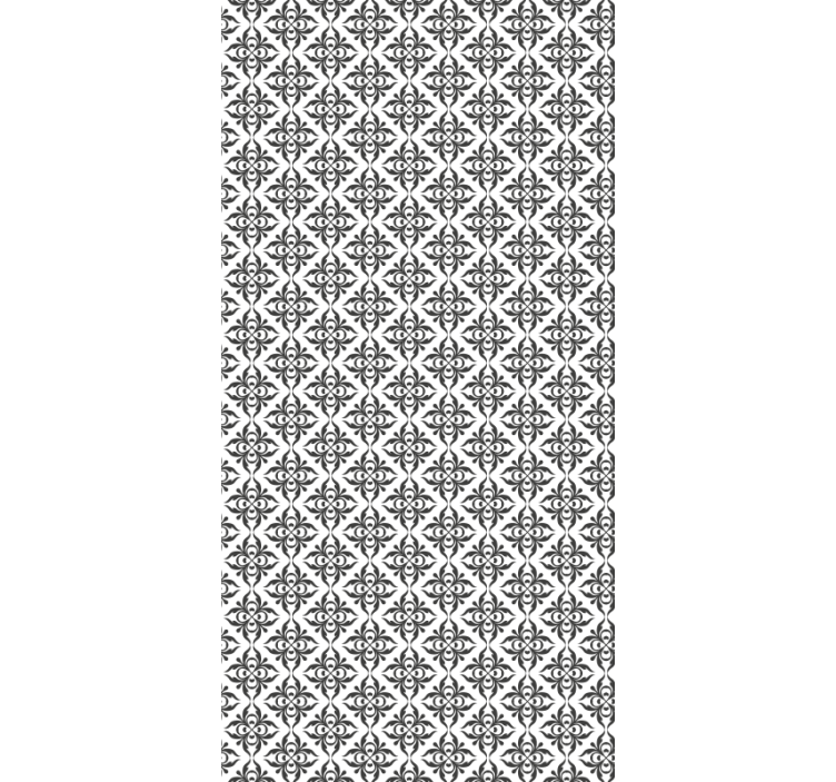 Elegantiška juoda gėlėta ofiso tapetas - „Tenstickers“