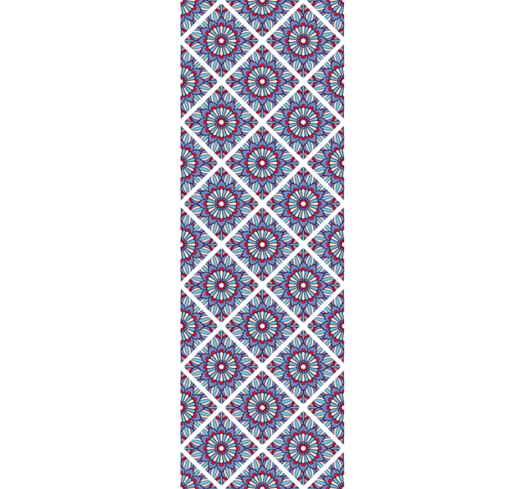 Geometrinė gėlių elegancija gėlių rašto tapetas - „Tenstickers“