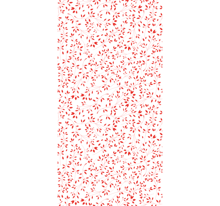 Raudonos šakos raštas lapų tapetas - „Tenstickers“