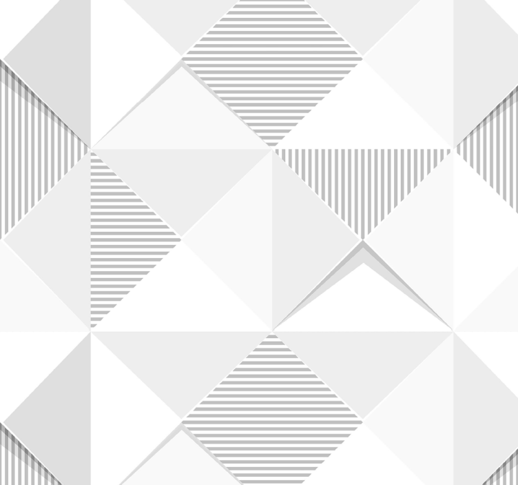 3d baltų kvadratų namų biuro tapetai - „Tenstickers“