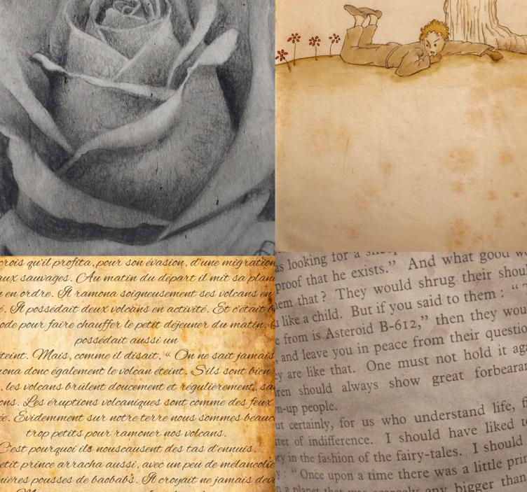 Mažasis princas - meilės fono paveikslėlis - „Tenstickers“