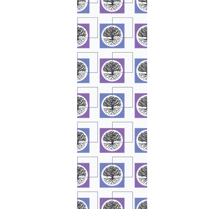 Geometrinis medžio dizainas tapetas miegamajam - „Tenstickers“