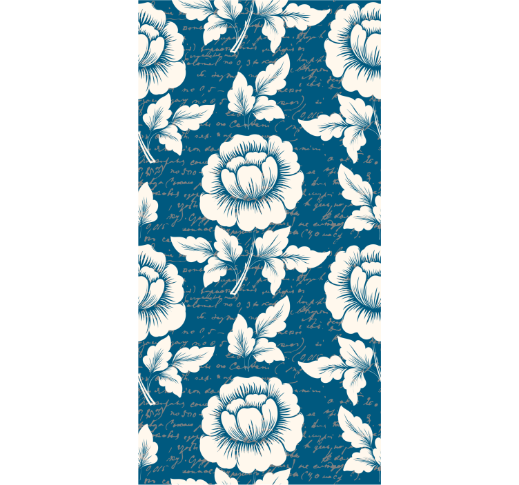 Elegantiškas gėlių raštas gėlių rašto tapetas - „Tenstickers“