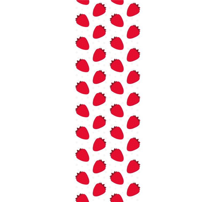 Raudonų uogų raštas tapetas virtuvei - „Tenstickers“