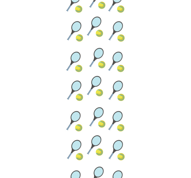 Teniso raketės ir kamuoliukai asmeninis tapetas - „Tenstickers“