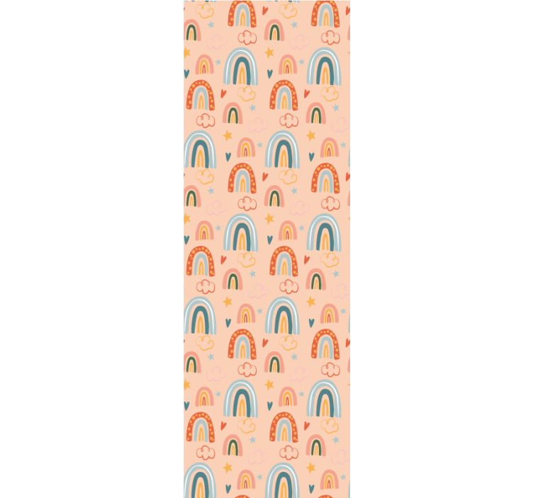 Vaivorykštės svajonių peizažas tapetas paauglio kambariui - „Tenstickers“