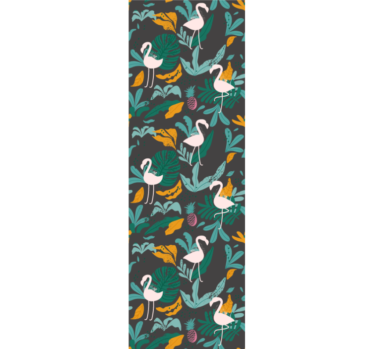 Atogrąžų flamingo scena gyvūnų tapetai - „Tenstickers“