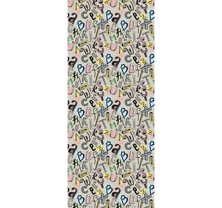 Abėcėlės linksmybės abėcėlinis tapetas - „Tenstickers“