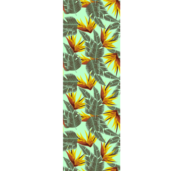 žalia ir geltona tropinių lapų tapetai - „Tenstickers“