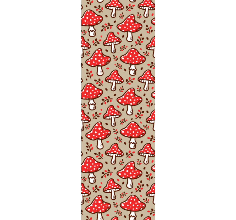 Tipiški grybai smėlio spalvos fono tapetai - „Tenstickers“