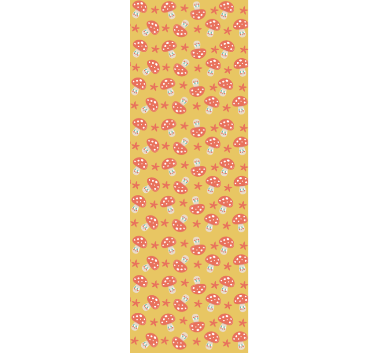 žaismingas grybų raštas ornamentinės tapetos - „Tenstickers“