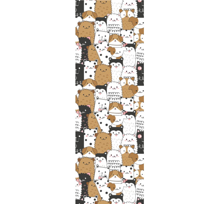 žaismingas katės motyvas katinų tapetas - „Tenstickers“