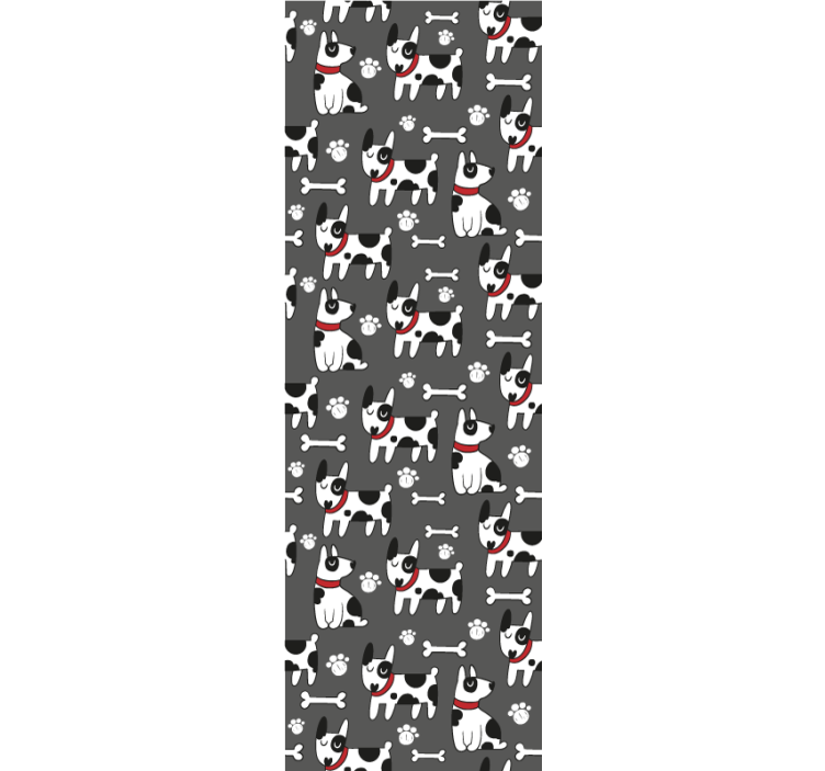 žaisminga šunų iliustracija šunų tapetas - „Tenstickers“