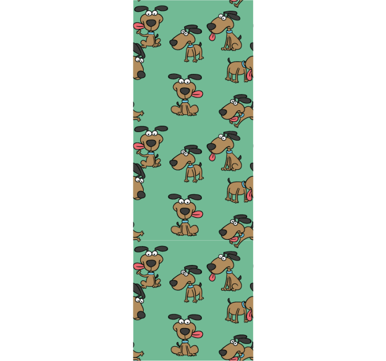 Šunų tapetas Šuniukų piešinių linksmybės - „Tenstickers“
