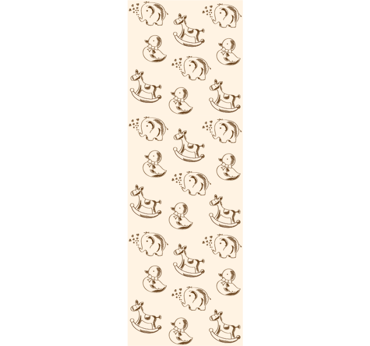 žaismingi gyvūnų eskizai tapetai vaiku kambariui - „Tenstickers“