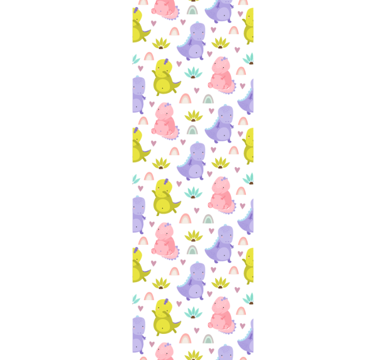 Dinozaurų malonumo modelis tapetai vaiku kambariui - „Tenstickers“