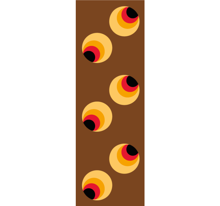 Retro geometriniai rutuliai geometrinis raštų tapetas - „Tenstickers“