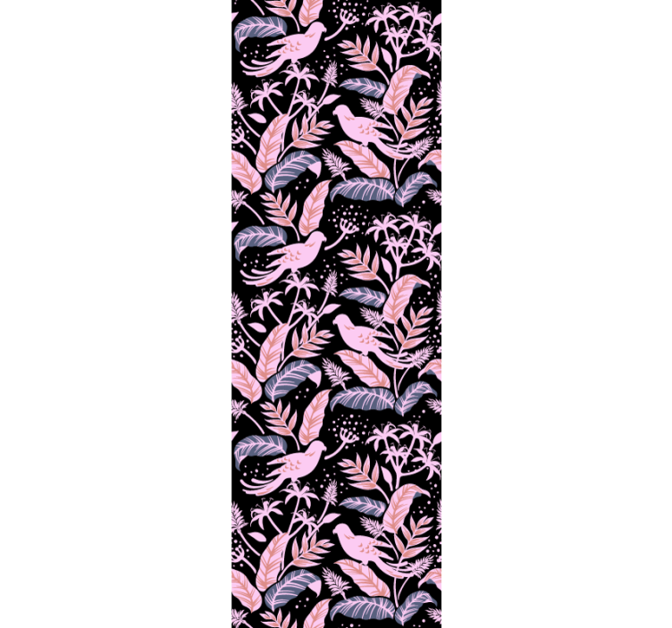 Paukščių gėlių harmonija ornamentinės tapetos - „Tenstickers“