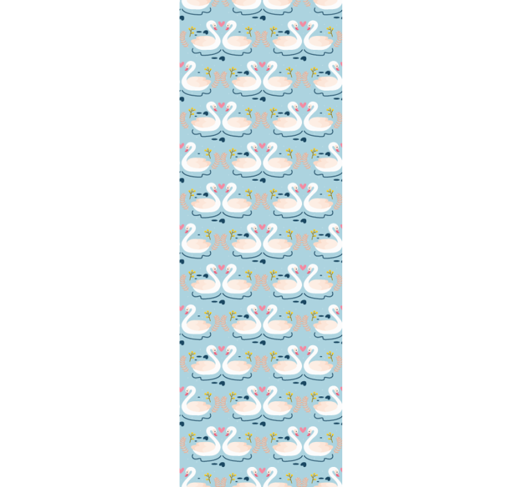 Gulbių ežero raštas gyvūnų tapetai - „Tenstickers“