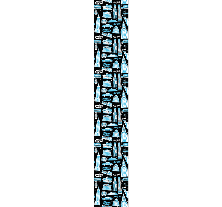 Miesto ikonų koliažas niujorko tapetas - „Tenstickers“