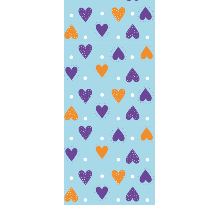 širdies lietaus lašai tapetas miegamajam - „Tenstickers“