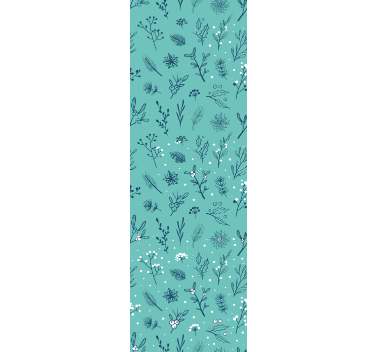 šventinė botanika kalėdų tapetas sienoms - „Tenstickers“