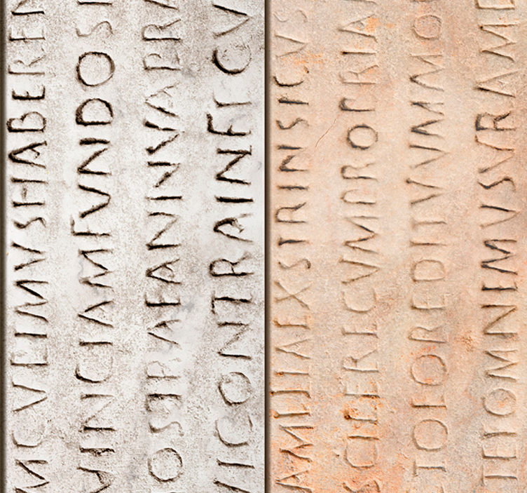 Tekstūruotas raidžių reljefas abėcėlinis tapetas - „Tenstickers“