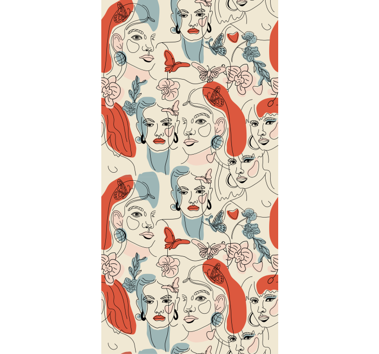 Moteriški veidai abstrakčiame fone - „Tenstickers“