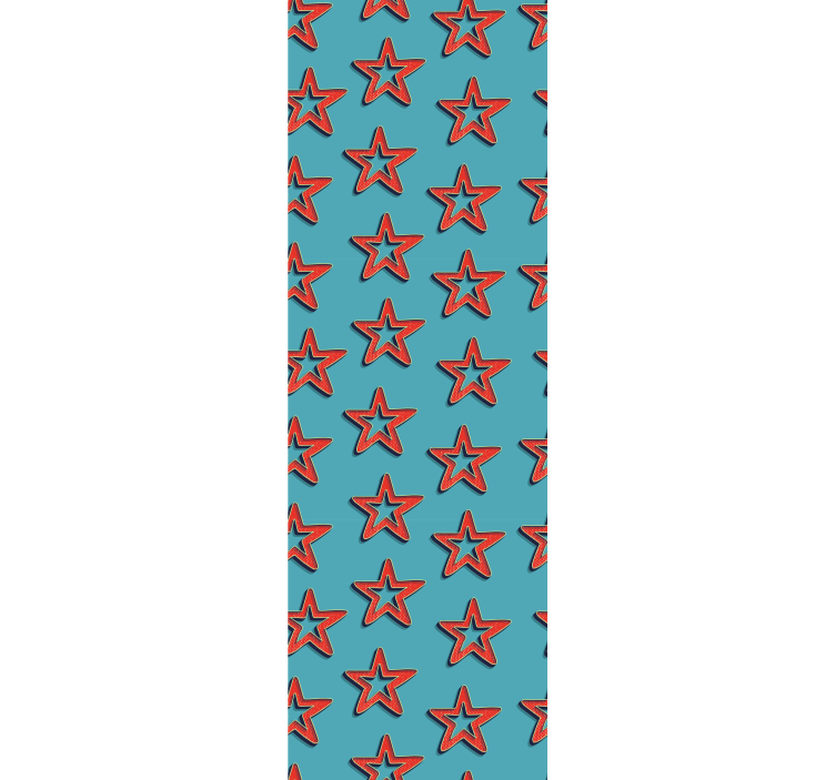 Retro raudonos žvaigždės modelio žvaigždės tapetai - „Tenstickers“