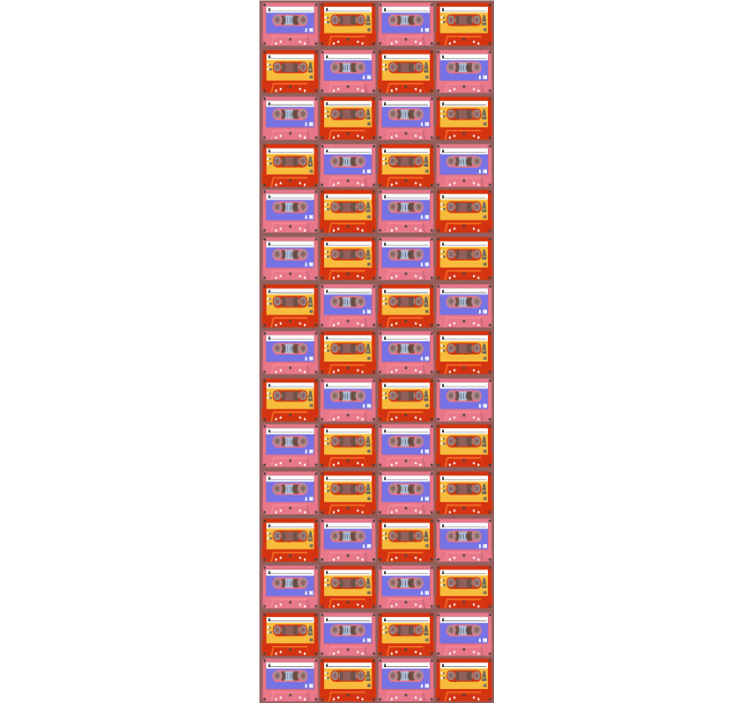 Retro kasečių rinkinys meno tapetas - „Tenstickers“