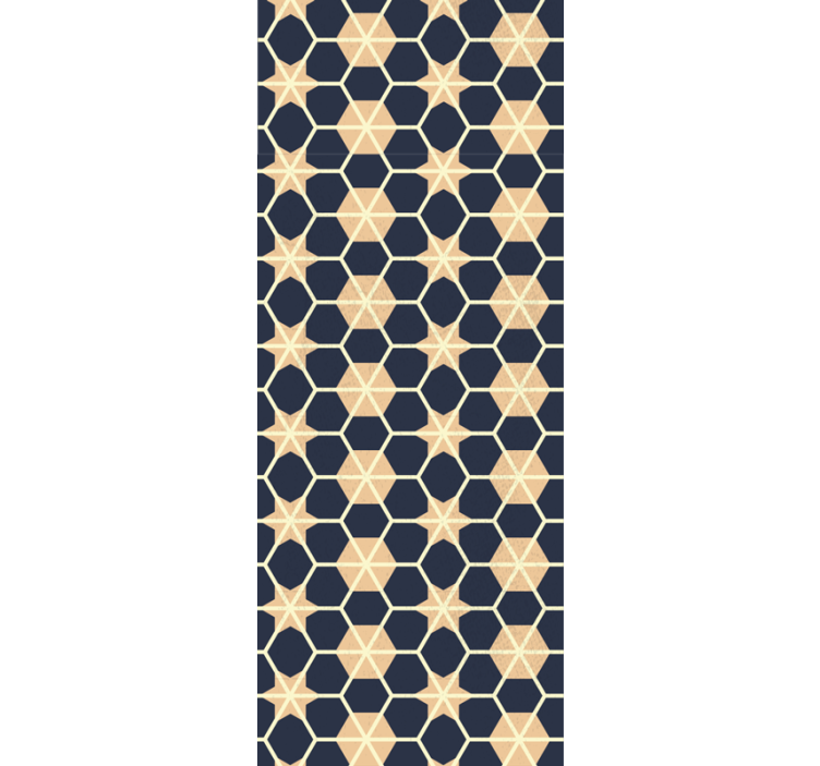 šešiakampis žvaigždės raštas gyvenamojo kambario tapetas - „Tenstickers“