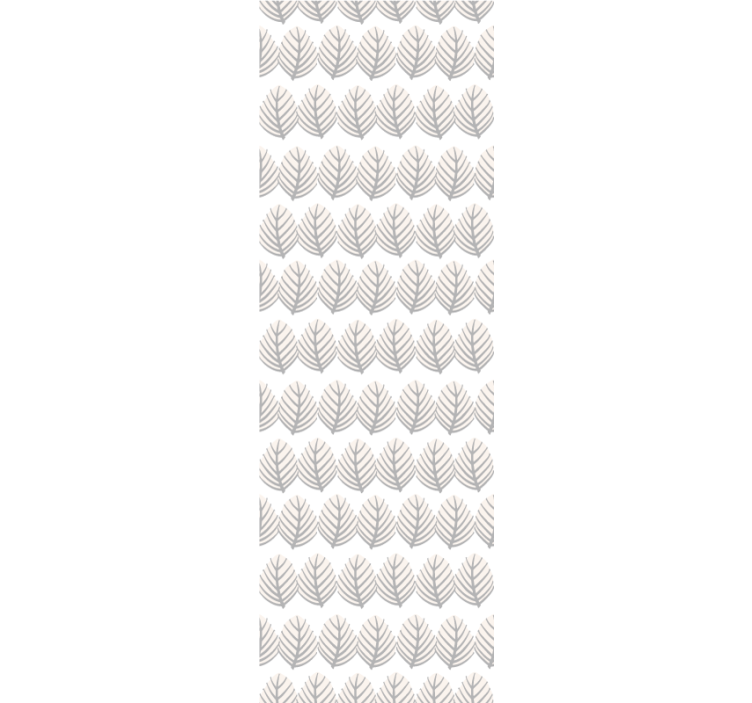 Paprastas pilkas raštas lapų tapetas - „Tenstickers“