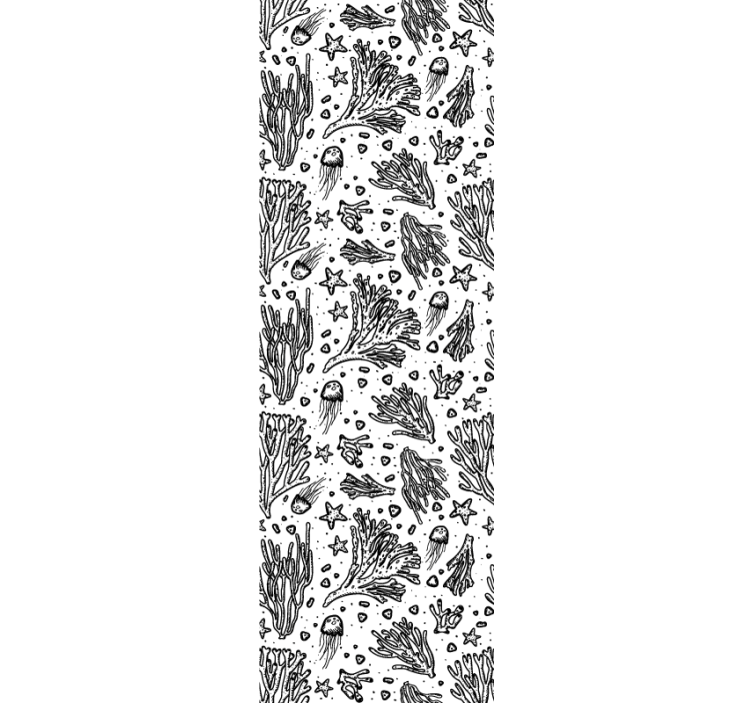 Koralinių rifų raštai lapų tapetas - „Tenstickers“