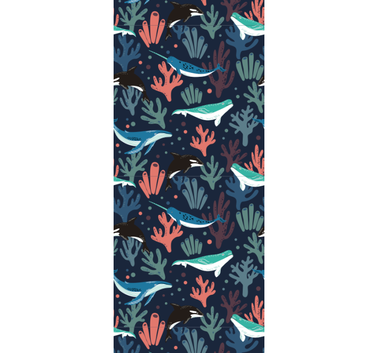 Gyvi jūros gyvūnai vaikų tapetai - „Tenstickers“