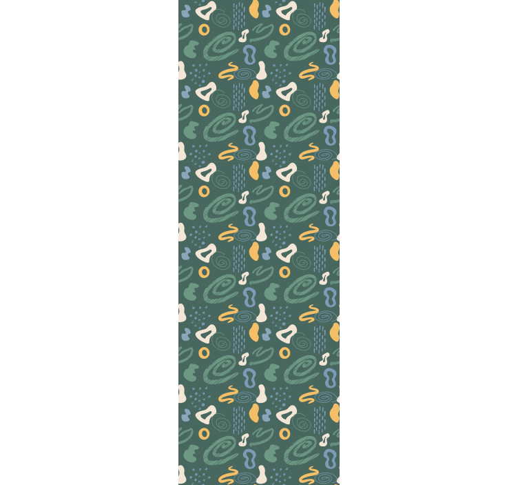 Lenktų formų raštas geometrinis raštų tapetas - „Tenstickers“