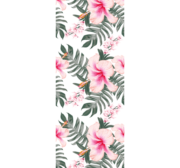 Orchidėjų rožių rašto gėlių tapetai - „Tenstickers“