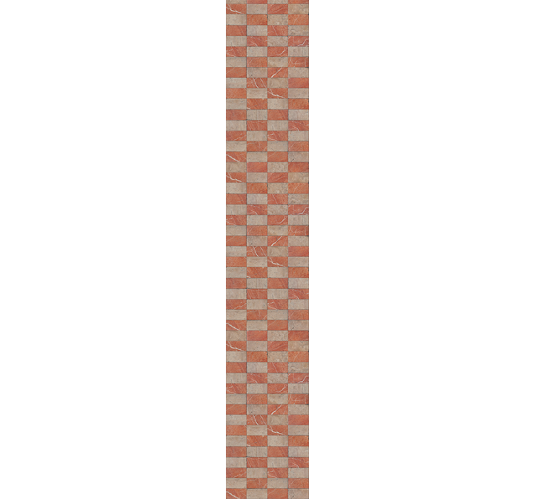 Geometrinės smėlio spalvos plytelės tapetas virtuvei - „Tenstickers“