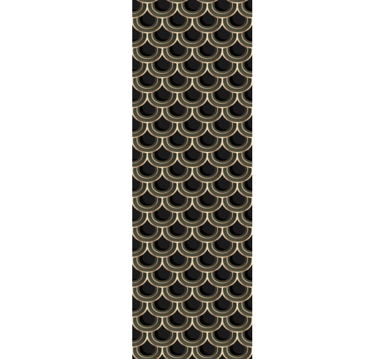 Modernūs art deco mėlyno aukso tapetai - „Tenstickers“