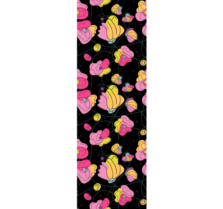 Juoda abstrakti kompozicija tapetai geles - „Tenstickers“