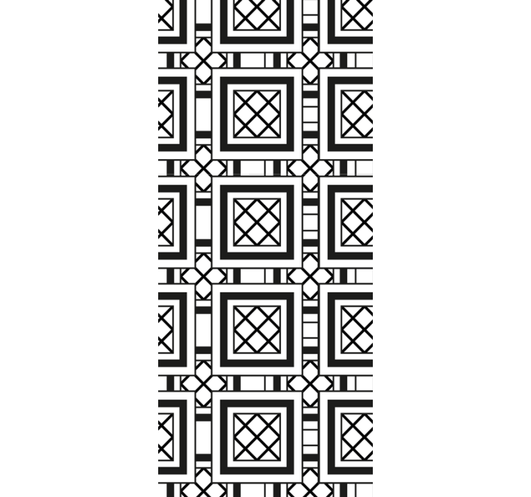 Juodai baltas klasikinis modelis Plytelės tapetas - „Tenstickers“