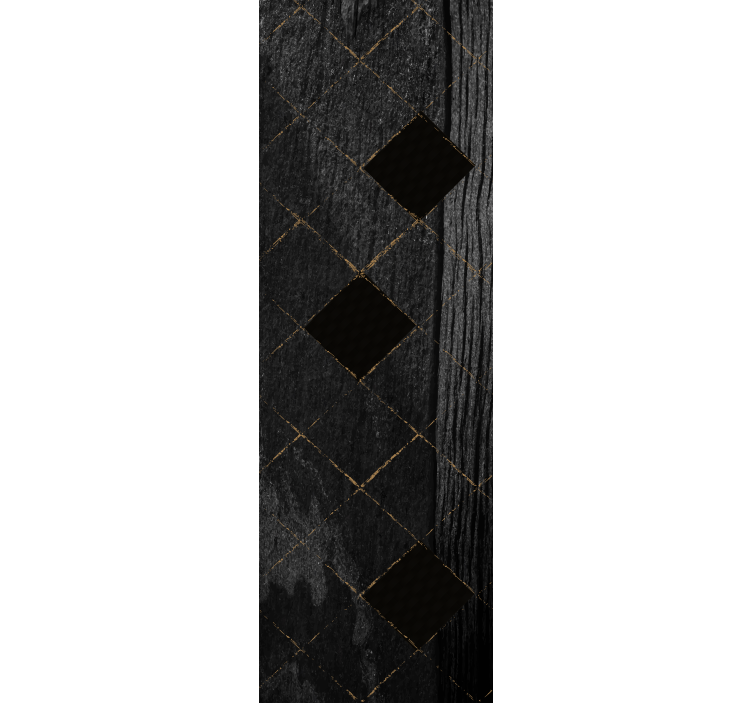 Juodi prancūziški pinti ir medžio deimantų tapetai - „Tenstickers“