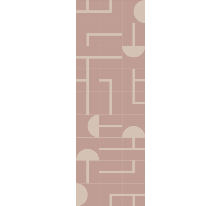 Smėlio spalvos švelnios formos geometrinis raštų tapetas - „Tenstickers“