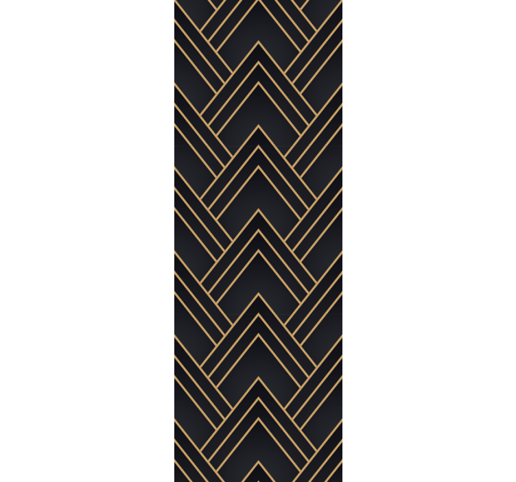 Zigzago auksinis raštas geometrinis raštų tapetas - „Tenstickers“