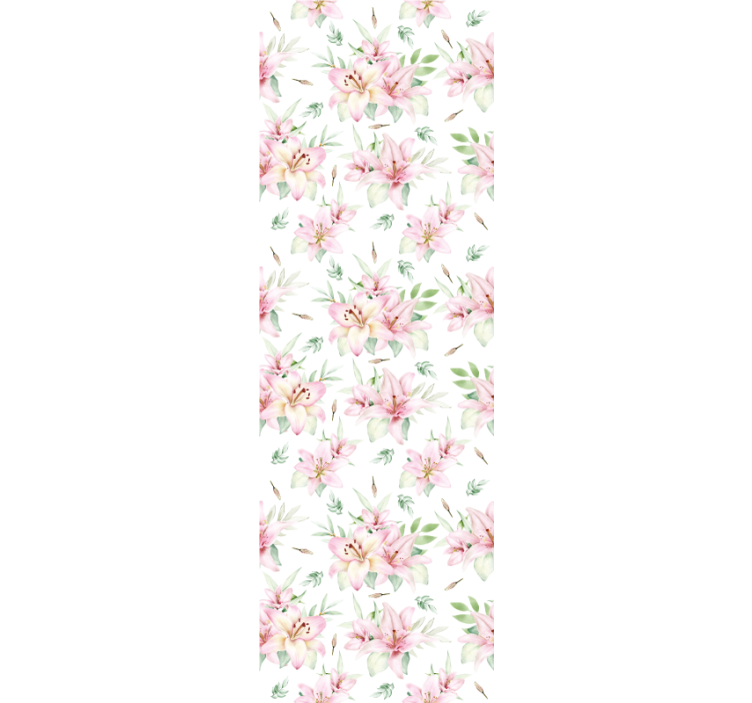 Rožinis ir baltas raštas tapetai geles - „Tenstickers“