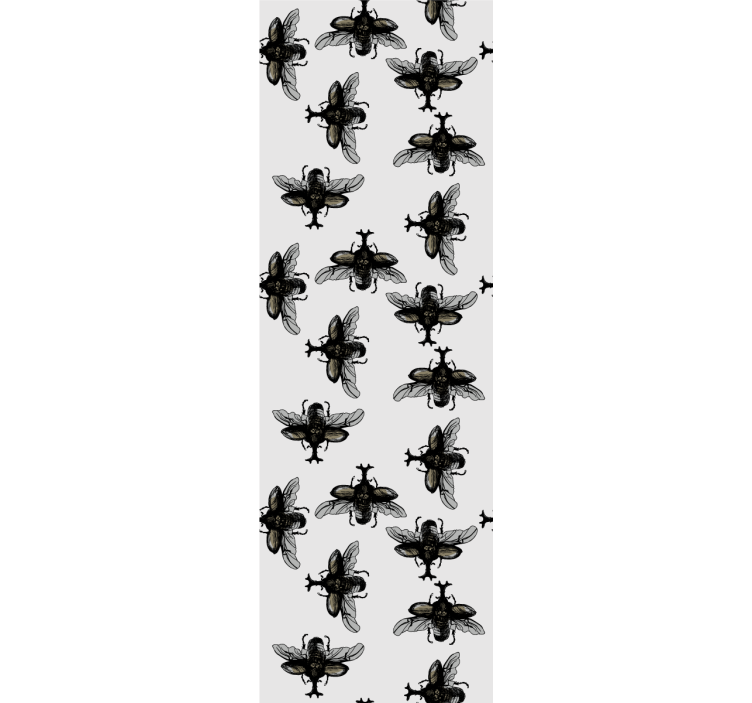 Juodas vabzdžių raštas gyvūnų tapetai - „Tenstickers“